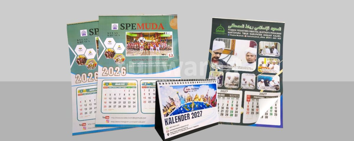 Cetak Kalender 2027 Custom Murah di Jogja: Desain Aesthetic, Sat - Set!