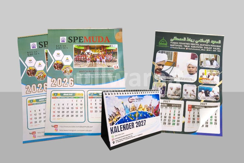Cetak Kalender 2027 Custom Murah di Jogja: Desain Aesthetic, Sat - Set!